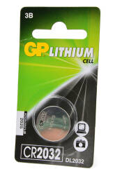 Батарейка GP Lithium CR2032-2CRU1, типоразмер CR2032, 1 шт