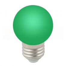 Лампа Volpe светодиодная декоративная шар зелёная E27 220В 1Вт 