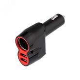 Автозарядка в прикуриватель REXANT АЗУ 2хUSB+гнездо, 12-24V, 5V,1 000mA,