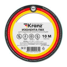 Изолента ПВХ 0,13х15 мм, 10 м, зеленая (10 шт/уп) KRANZ