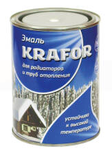 Эмаль для радиаторов Krafor белая 0,9кг