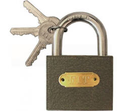 Замок навесной железный 32х28мм стальная дужка 5мм
