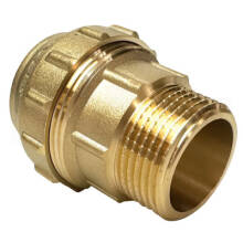 Муфта ПНД прямая с наружной резьбой латунная 32*1