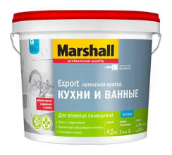 Краска латексная Marshall Кухня и ванна бесцветная BC 4,5л