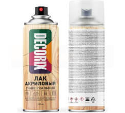 Аэрозольный лак универсальный DECORIX, 520 мл, бесцветный матовый