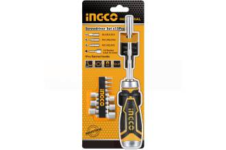 Отвертка-трещотка Ingco Industrial AKISD1508 9 бит 6,35х25 мм, 5 головок 1/4