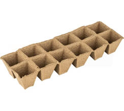 Кассета для рассады, 310х100х50 мм, 12 ячеек, торфяная, 5 шт.// Россия