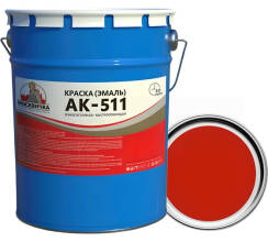 Краска дорожная алкидная КБС АК-511 красная 25кг
