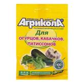 АГРИКОЛА удобрение 50гр. (огурец, кабачок, патиссон) на 20л, пакет 04-009