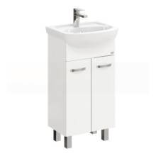 Тумба Onika Коралл 47 напольная, белая + Умывальник Азов-45