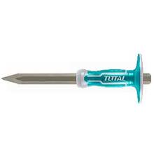 Зубило конусное 305Х19Х4 мм обрезиненная рукоятка TOTAL INDUSTRIAL