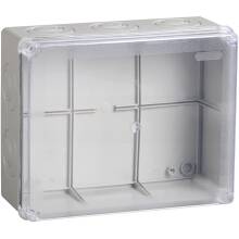 Коробка Iek КМ41275 распаячная для открытой проводки серая 240х195х90мм IP44