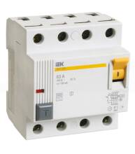 Выключатель дифференциального тока (УЗО) Iek ВД1-63 4-полюсный А 63А 100мА