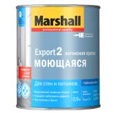 Краска латексная для стен и потолков Marshall Export-2 глубокоматовая BC 0,9л