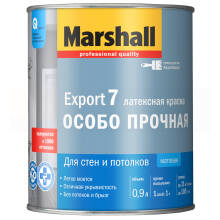 Краска латексная для стен и потолков Marshall Export-7 глубокоматовая BW 0,9л