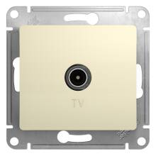 Розетка Schneider Electric Glossa бежевая TV 1дБ IP20