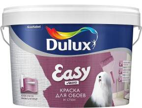 Краска для стен и обоев Dulux Easy бесцветная BC 9л
