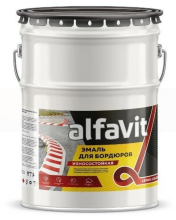 Краска для бордюрного камня Alfavit серия Альфа, износостойкая, 25 кг, черная