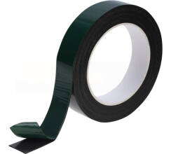 Двухсторонний скотч REXANT, черная, вспененная ЭВА основа, 25 мм, ролик 5 м 