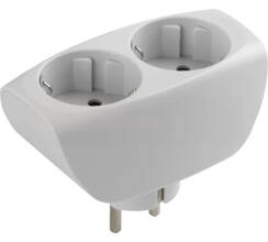 Тройник ЭРА SP-2e-W с заземлением белый 2 гнезда IP20