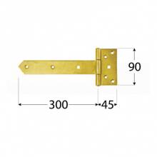 Петля DMX 8104 воротная 300х45х90х35мм