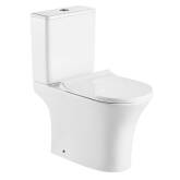 Унитаз напольный AZARIO FRETTA ROUND AZ-7121 безободковый сиденье микролифт 650х340х790/2 места