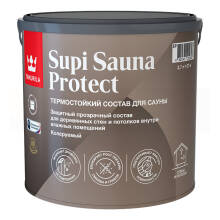 Защитный состав для саун Tikkurila Supi Sauna Protect полуматовый база EP 2,7 л