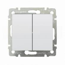 Переключатель Legrand Valena 774408 двухклавишный белый 10А IP20