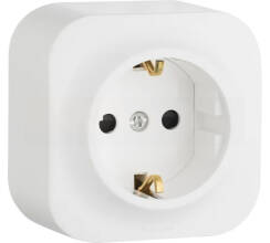 Розетка Legrand Quteo 782211 с заземлением белая 1 пост IP20