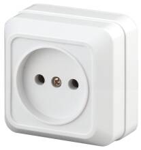 Розетка Эра Intro Quadro 2-201-01 белая 1 пост 250В 16А IP20