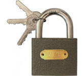 Замок навесной железный 32х28мм стальная дужка 5мм