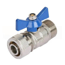 Кран под металлопластиковую трубу штуцер-цанга 16мм х 1/2 