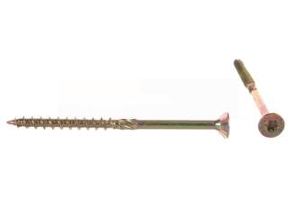 CS 05080 Шуруп с/нарез. д/дерева, потай 5×80 (200 шт.) Желтый цинк