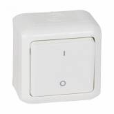 Выключатель Legrand Quteo 782309 одноклавишный двухполюсный белый 10А IP44