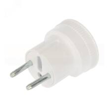 Адаптер сетевой (переходник) с Евро А/F на тонкую вилку С1 «Стакан» с бортами 6 А б/з REXANT