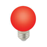 Лампа Volpe светодиодная декоративная шар краснаяE27 220В 1Вт 
