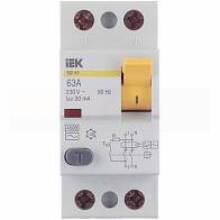 Выключатель дифференциального тока (УЗО) Iek 2-полюсный AC 63А 300мА