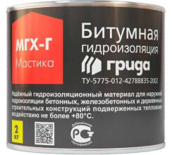 Мастика гидроизоляционная битумная Грида МГХ-Г 2кг