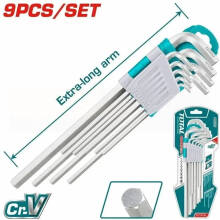 Набор ключей имбусовых 9 шт. 1,5-10 мм TOTAL