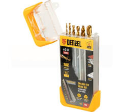 Набор сверл по металлу Golden Tip 2, 3, 4, 5, 6, 8 мм, HSS-Tin, 6 шт Denzel 72300