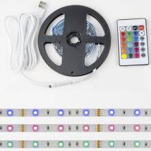 Гибкая светодиодная лента на самоклеящейся основе, 3м. RGB. Пульт ДУ (в/к). TM Uniel,