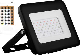 Прожектор Feron 2835SMD LL-612 светодиодный чёрный 220В 30Вт IP65 RGB