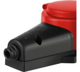 Колодка каучуковая с заземлением 1 розетка 16A IP44 красная KX-1e-RED-IP44
