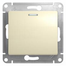 Выключатель Schneider Electric Glossa одноклавишный с подсветкой бежевый 10А IP20