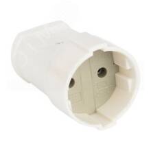 Гнездо штепсельное без заземления белое 16А