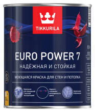 Краска латексная моющаяся Tikkurila Euro Power-7 белая 0,9л