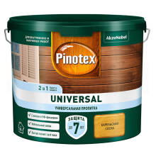 Пропитка защитная для дерева Pinotex Universal 2 в 1 карельская сосна 9 л