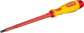 Отвертка KRAFTOOL, высоковольт, Cr-Mo-V стержень, двухкомп. маслобензост. рукоятка, SL, 2,5х75мм