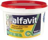 Краска фасадная водно-дисперсионная Alfavit серия Альфа белая 3 кг