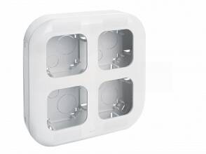 Рамка Legrand Quteo 782294 для наружного монтажа белая 4 поста IP20